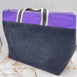 Small squares -  XL zipper project bag