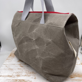 Oilskin Grey XL zipper project bag