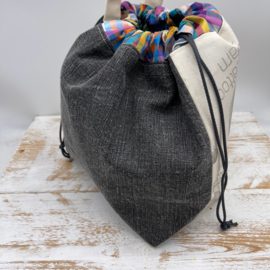Stempel grijs project bag