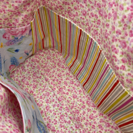 Dotted Flowers XL zipper project bag