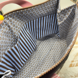 Brown Cats L zipper project bag