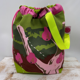 Pink Green project bag