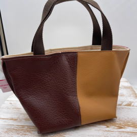 1 project tasje patchwork leer