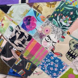 Small squares -  XL zipper project bag