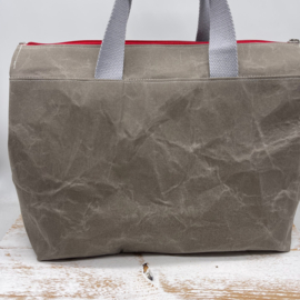 Oilskin Grey XL zipper project bag