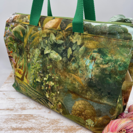 Green jungle XL zipper project bag
