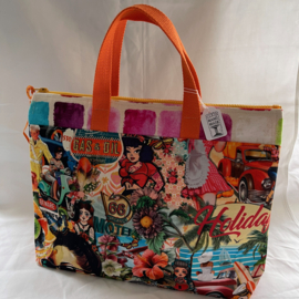 Holiday Girls XL zipper project bag