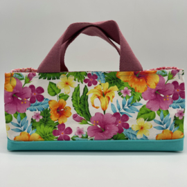 Project or tool bag Aloha flowers bright