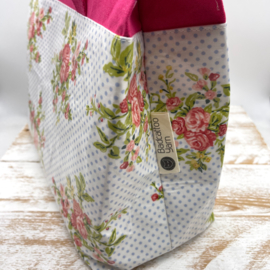 Dotted Flowers XL zipper project bag