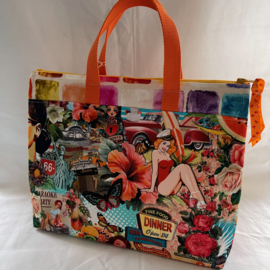 Holiday Girls XL zipper project bag