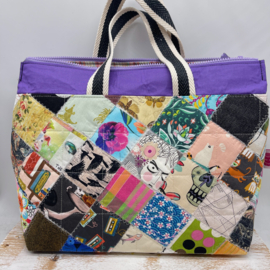 Small squares - XL zipper project bag