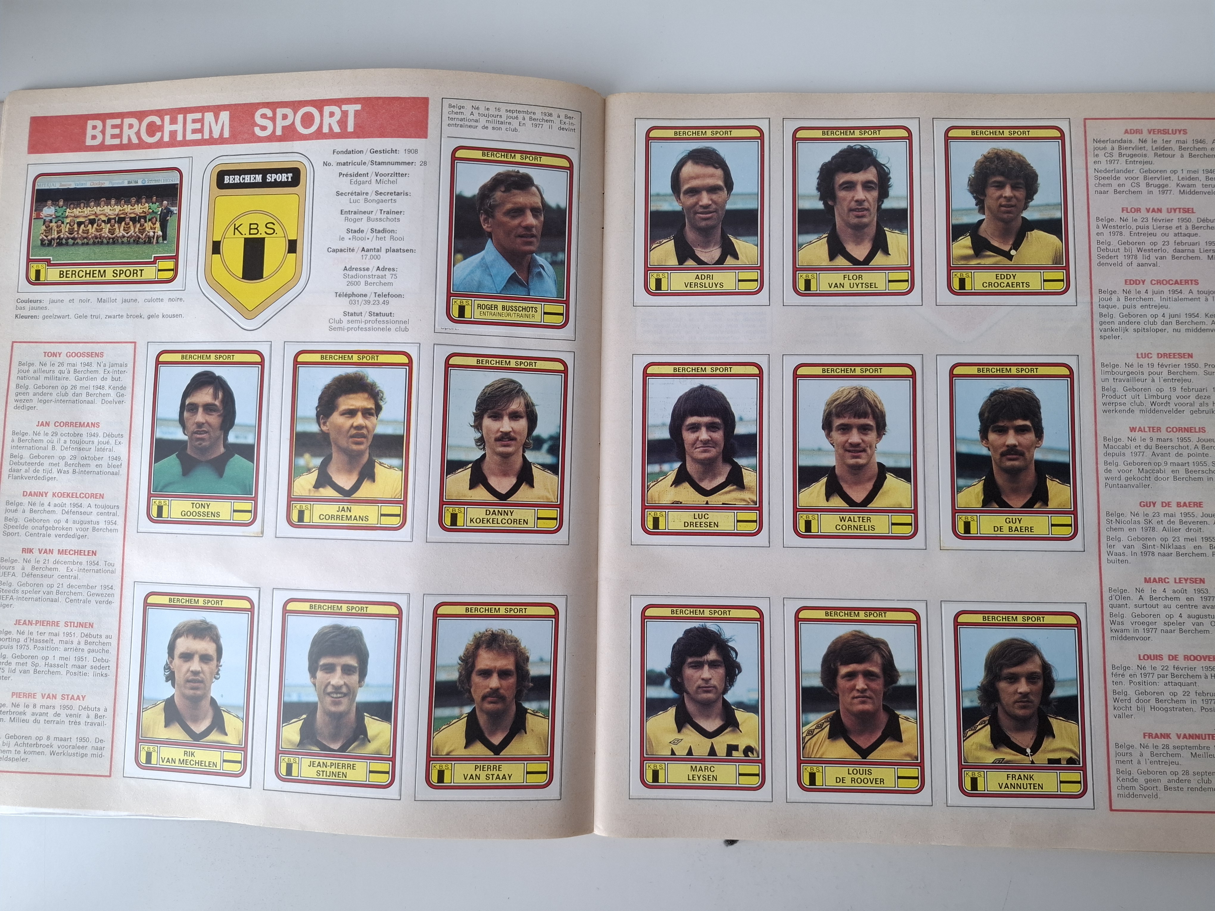 Football 79 Belgie Panini stickeralbum