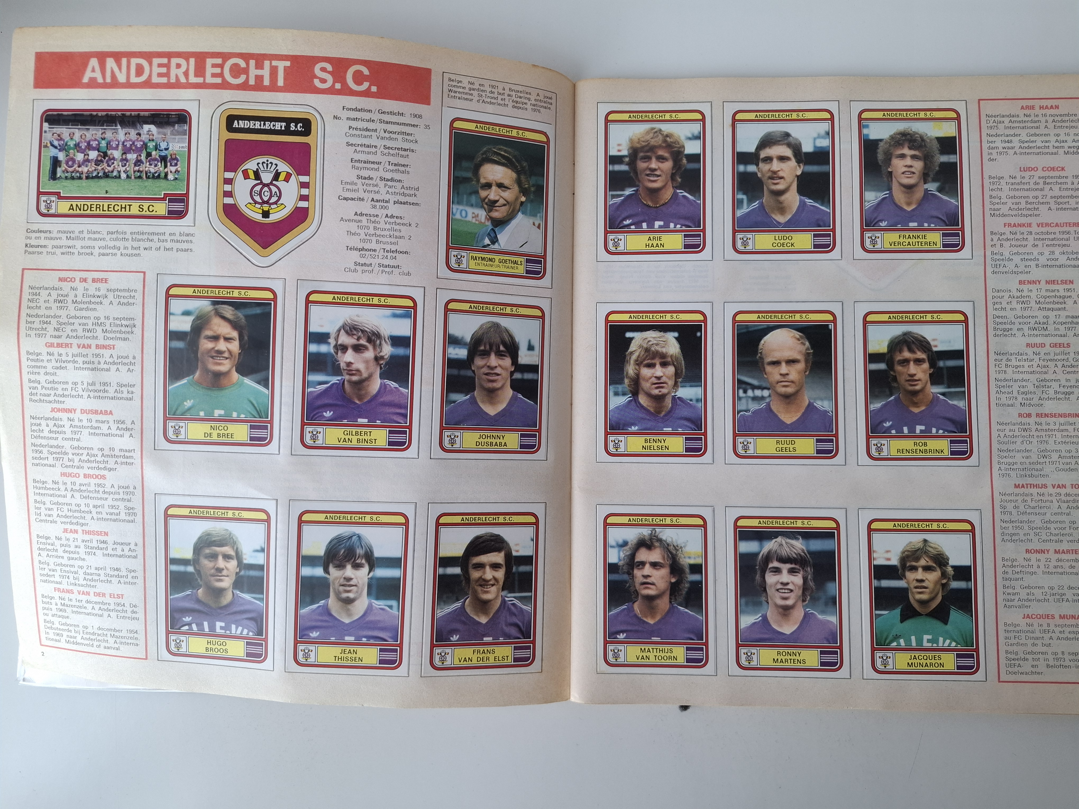 Football 79 Belgie Panini stickeralbum