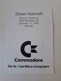 Ansichtkaart Dieter Hoeness met handtekening