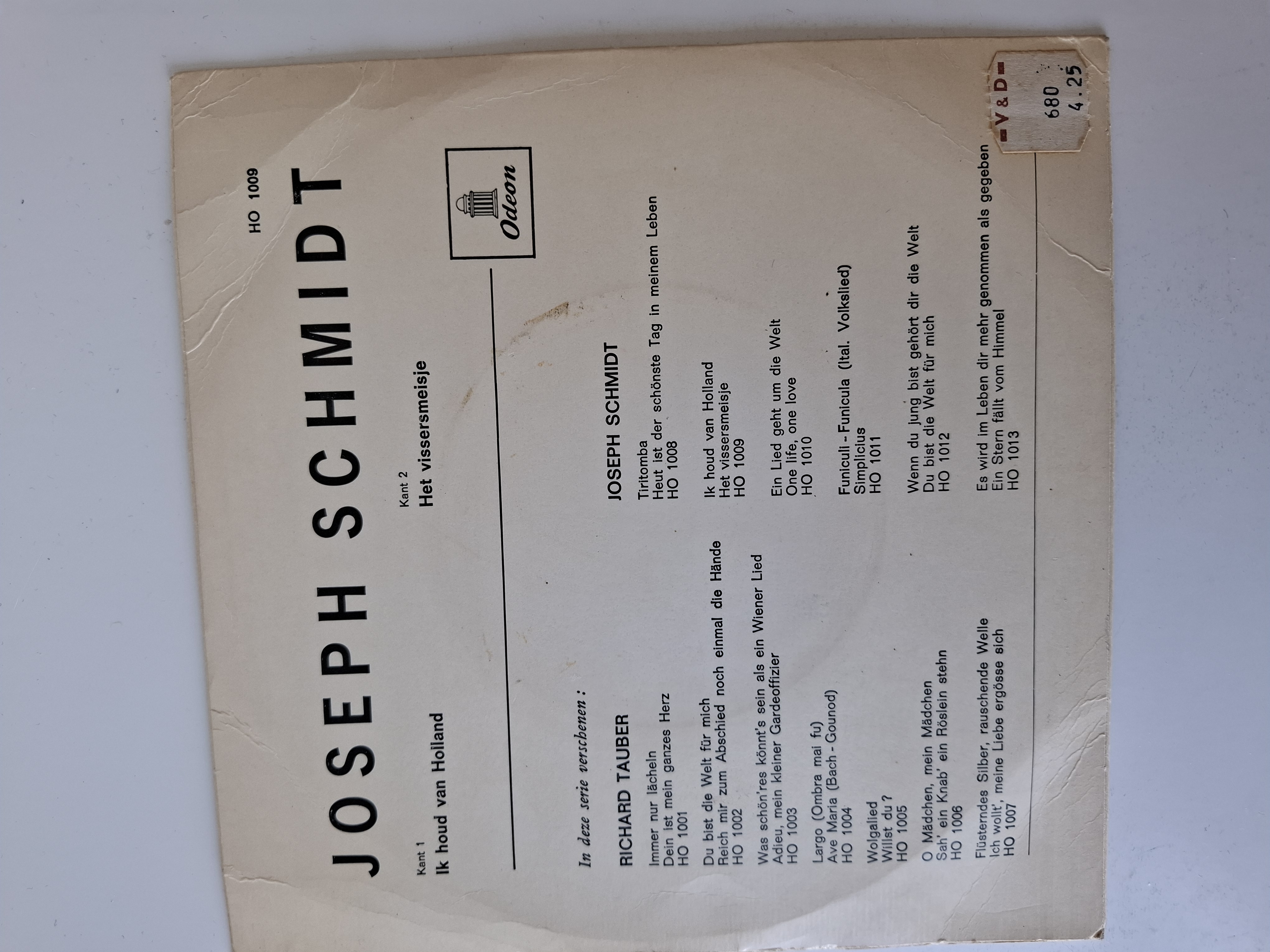 Joseph Schmidt - Ik houd van Holland