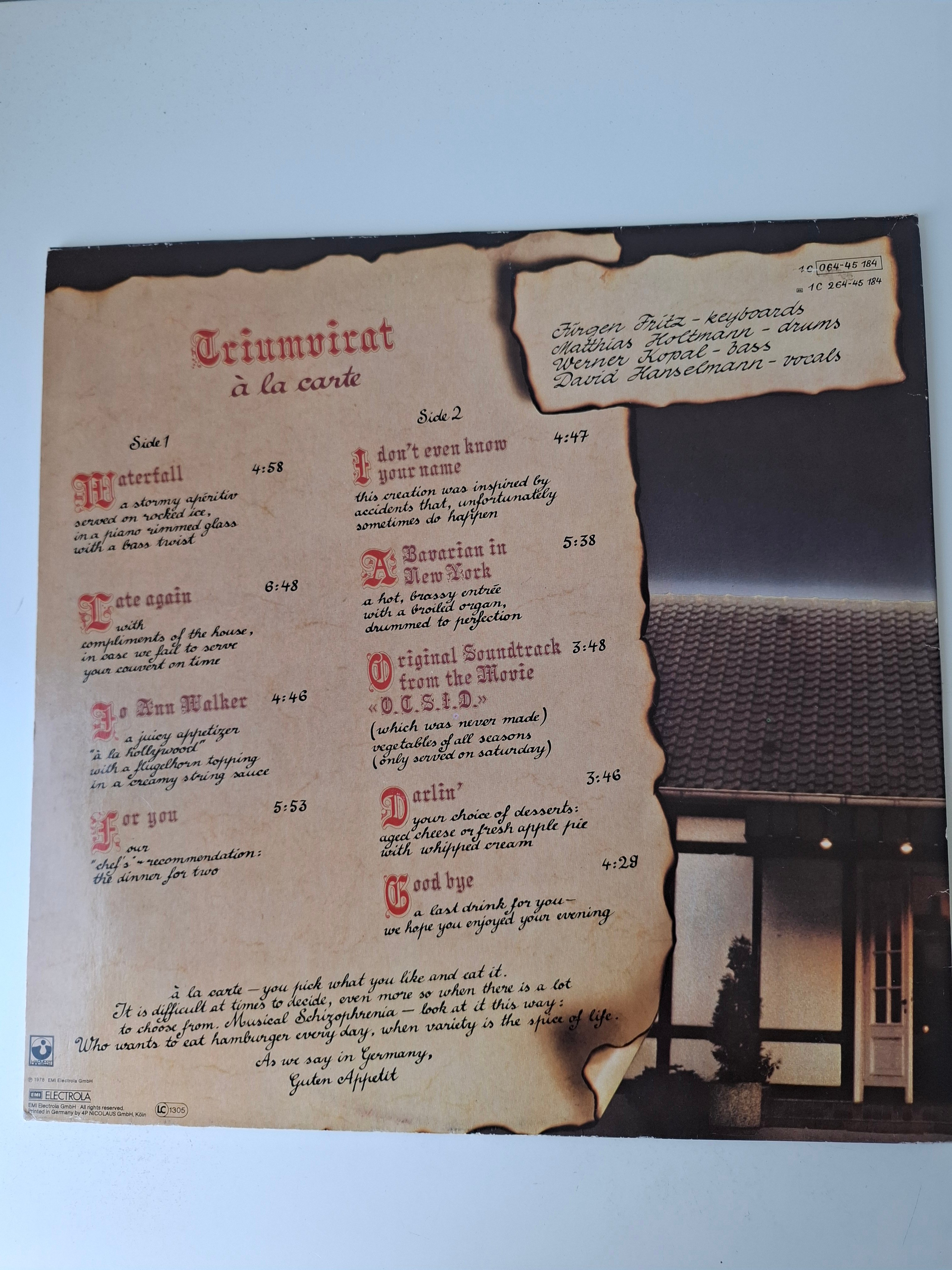 Triumvirat _ Triumvirat a la carte