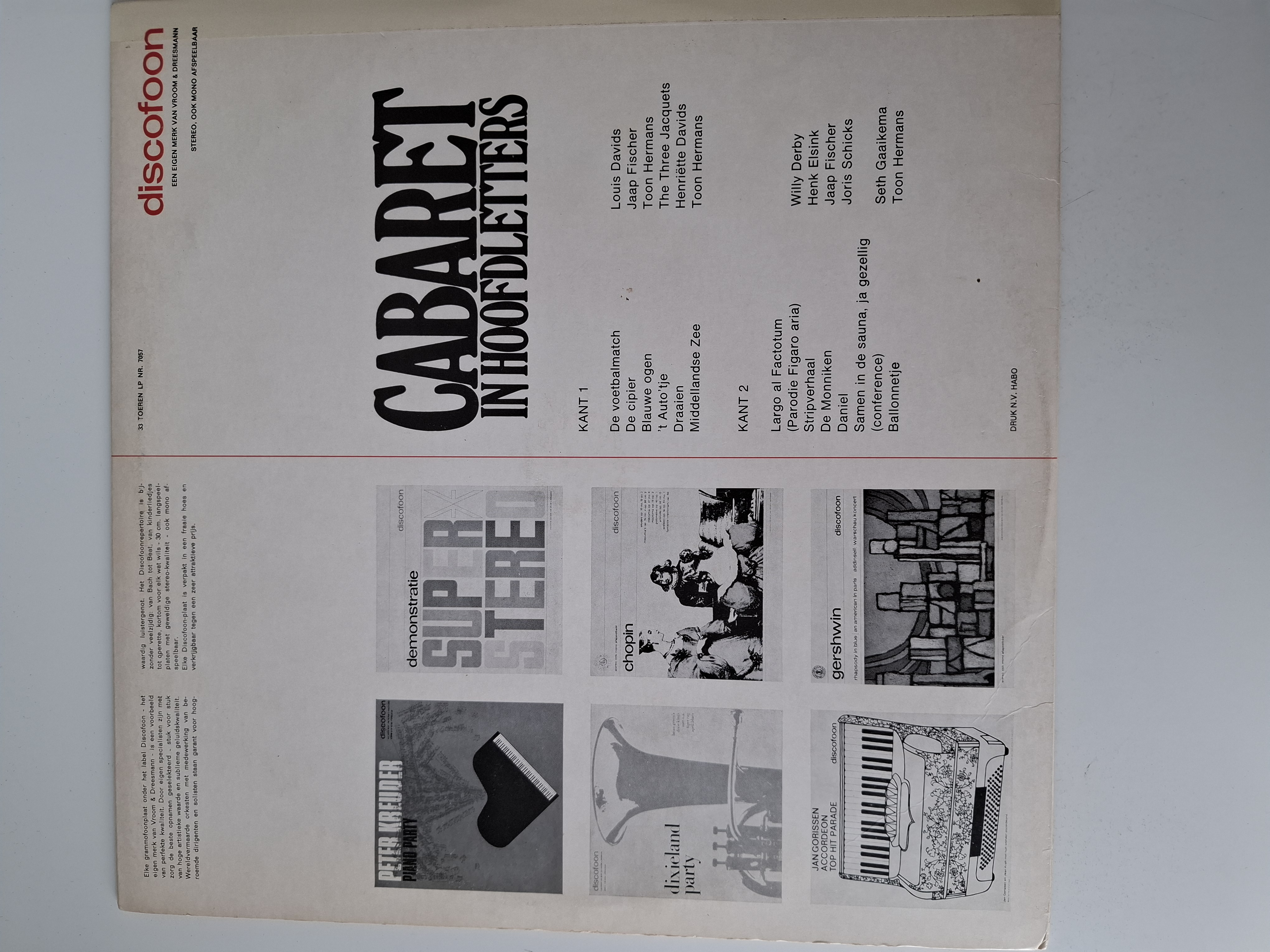 Various - Cabaret in Hoofdletters
