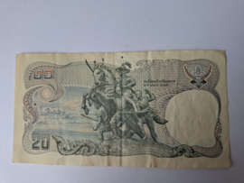 Bankbiljet Thailland 20 Baht