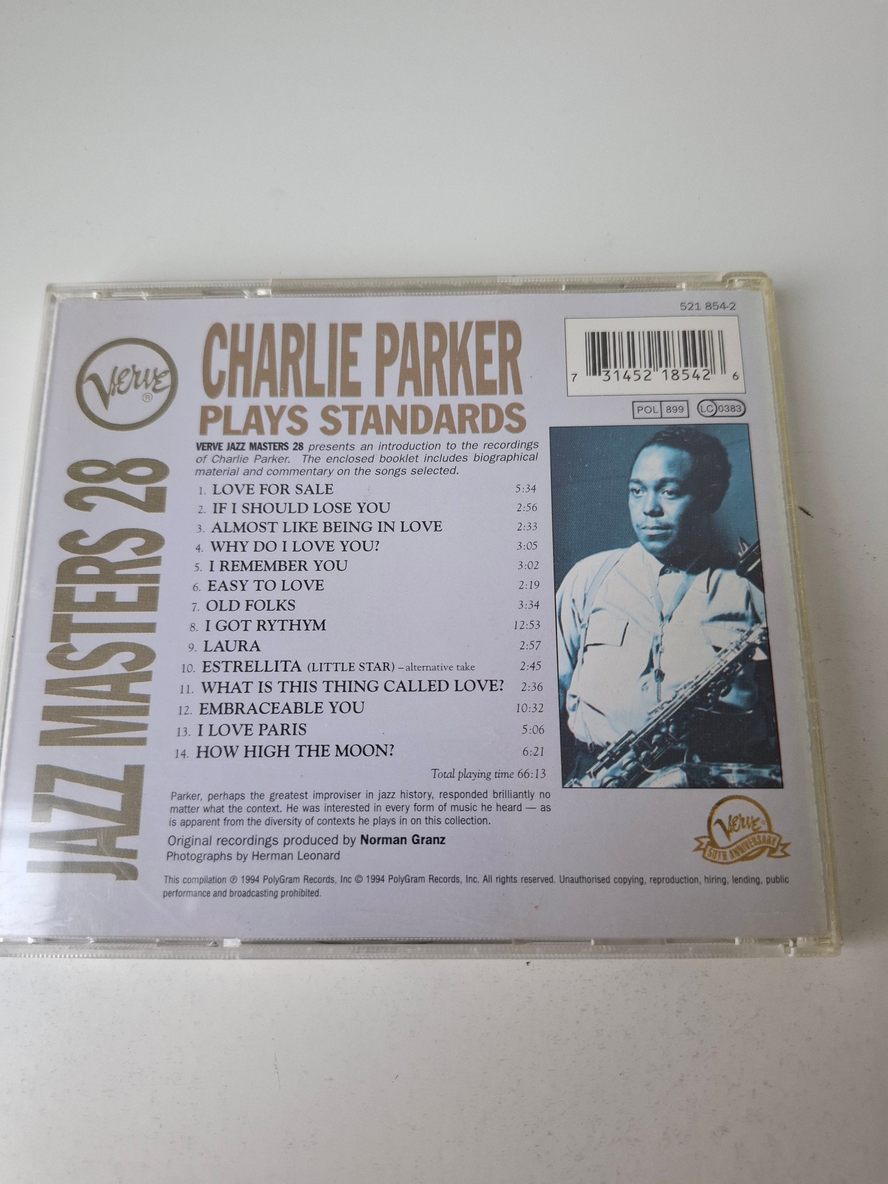 Charlie Parker plays standards