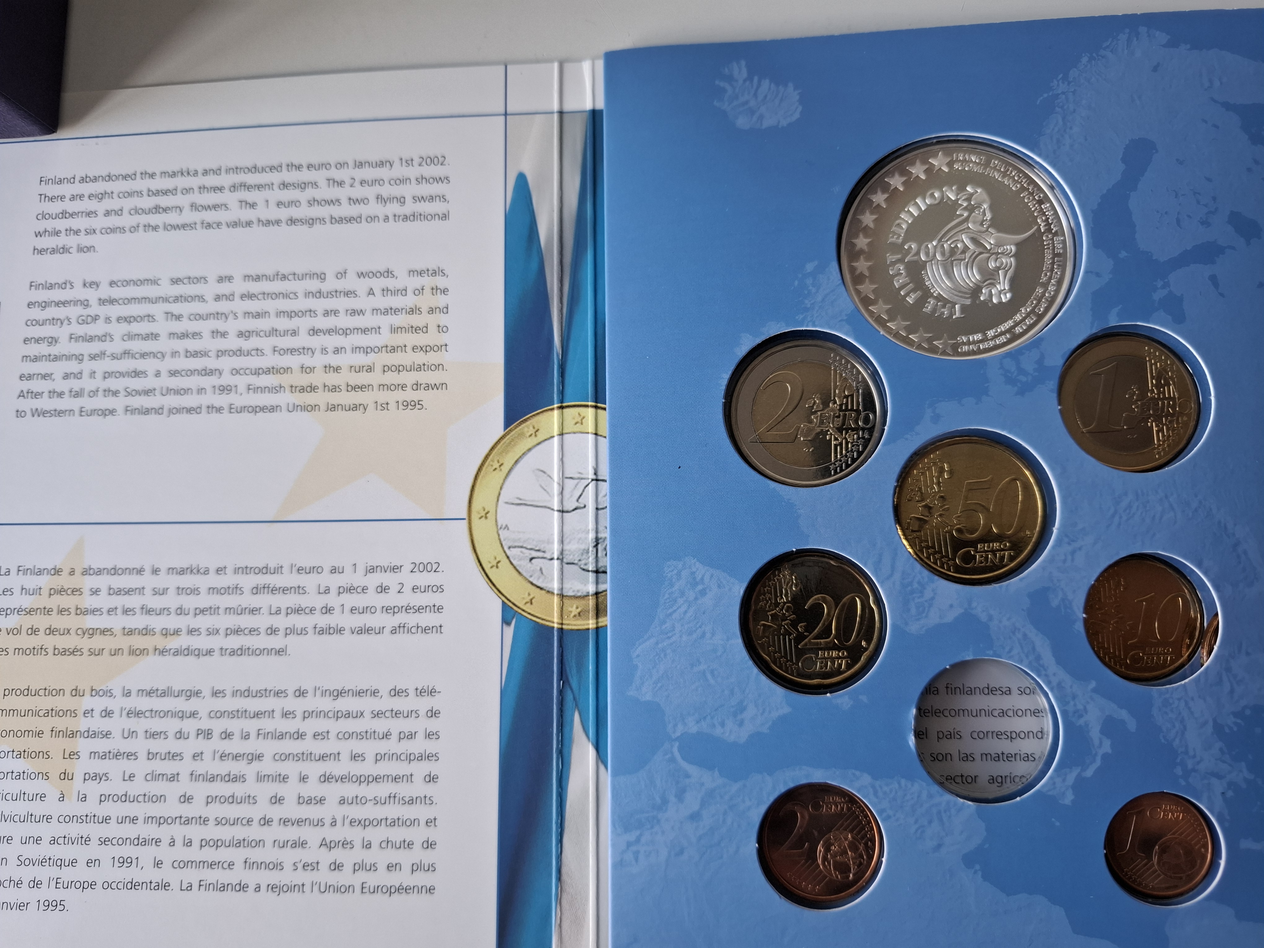 Muntenset met certificaat van de 1e twaalf Eurolanden