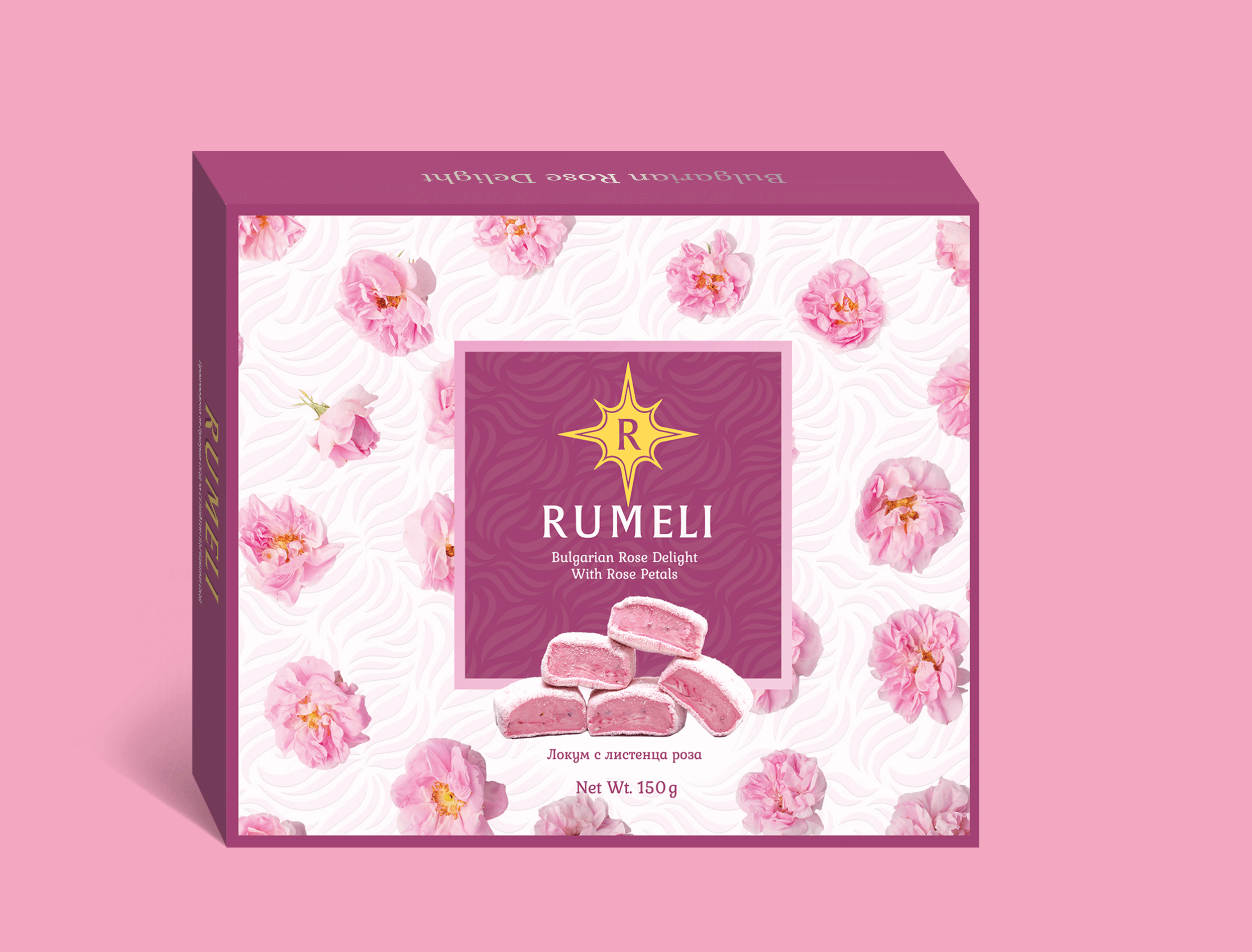 Turkish delight with rose petals 150g