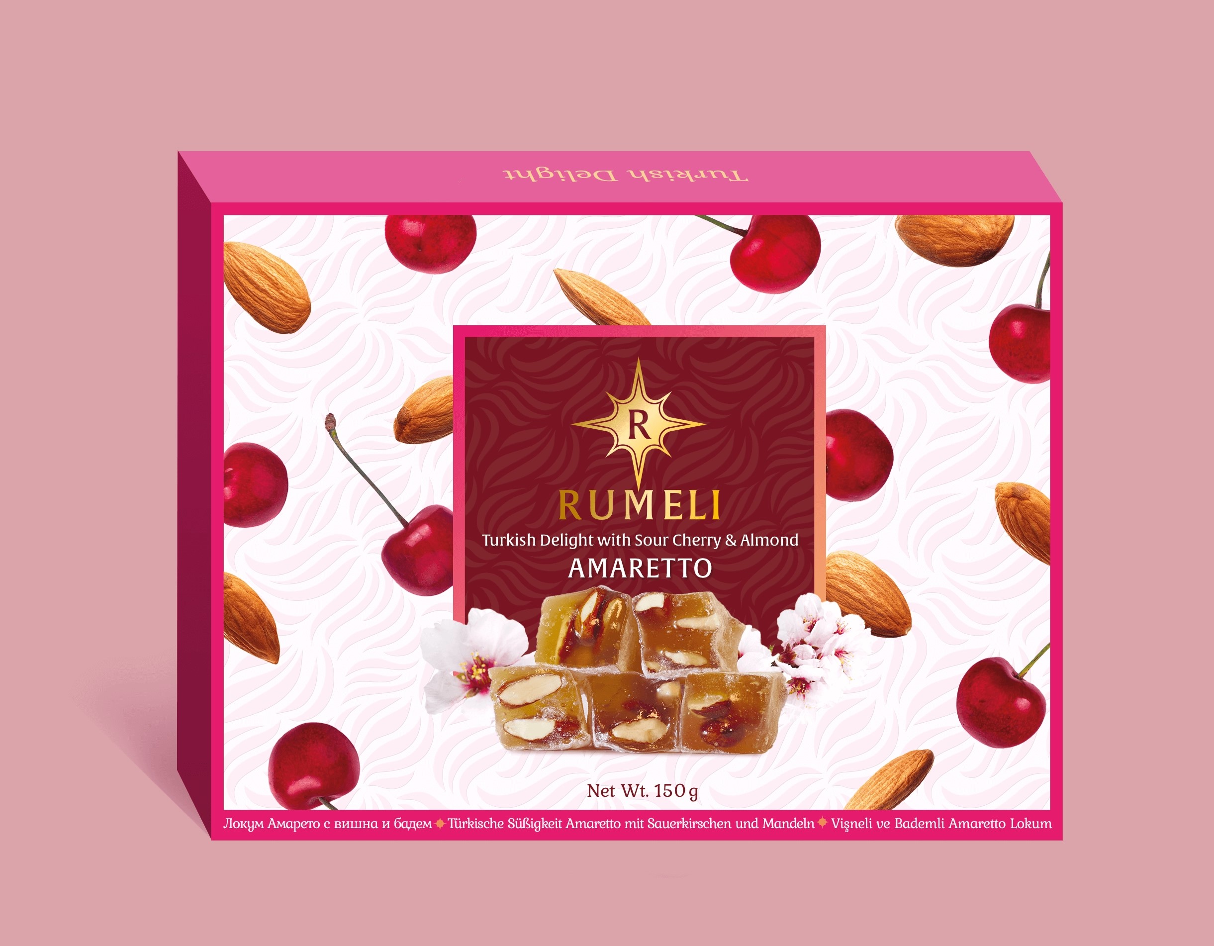 Turkish delight with sour cherries and almonds 150g