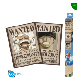 One Piece Wanted Posters – Set van 2 (Luffy & Zoro)