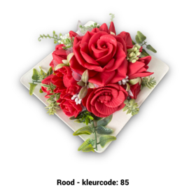 Zeepbloemen op vierkante schaal (met meer bloemen)