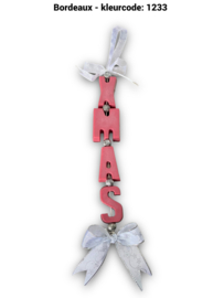 Kerst ketting met letters XMAS