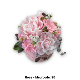 Zeepbloemen in ronde doos