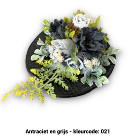 Zeepbloemen op kleine bladvormige schaal