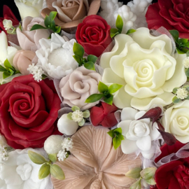 Beige, rood, vanille en wit - kleurcode: 4