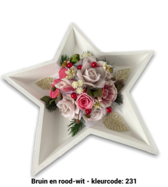 Zeepbloemen op stervormige schaal
