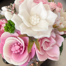 Magenta, pastel magenta en wit - kleurcode: 621