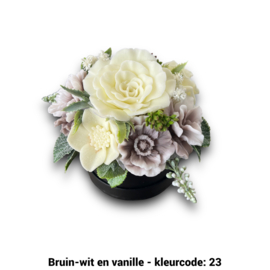 Zeepbloemen in ronde doos