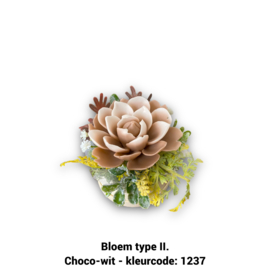 Zeepbloem in kleine houten pot (één bloem)