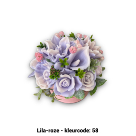 Zeepbloemen in ronde doos