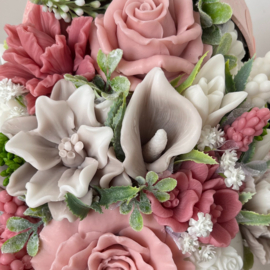 Bruin-wit, pastel cherry, pastel roze en wit - kleurcode: 170