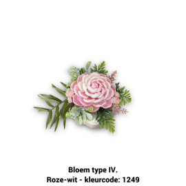 Zeepbloem in kleine houten pot (één bloem)