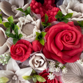 Bruin-wit en rood - kleurcode: 21