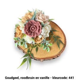 Zeepbloemen op boomschijf (met minder bloemen)