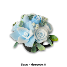 Zeepbloemen in koffiemok