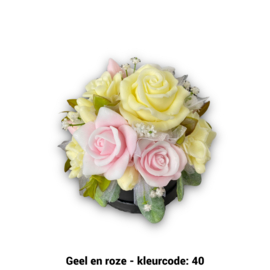 Zeepbloemen in ronde doos