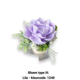 Zeepbloem in kleine houten pot (2)
