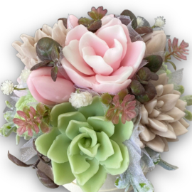 Bruin, groen en roze - kleurcode: 151