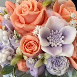 Pastel lila en perzik - kleurcode: 74