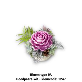 Zeepbloem in kleine houten pot (één bloem)