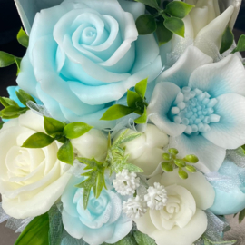 Turquoise en vanille - kleurcode: 95