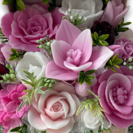 Magenta, roze en wit - kleurcode: 651