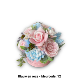 Zeepbloemen in ronde doos